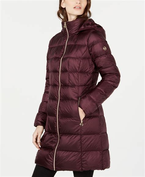 michael kors packable puffer down gunmetal|Michael Kors puffer jacket packable.